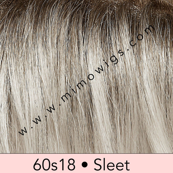 60s18 • SLEET | Soft white with a dark ash blonde root