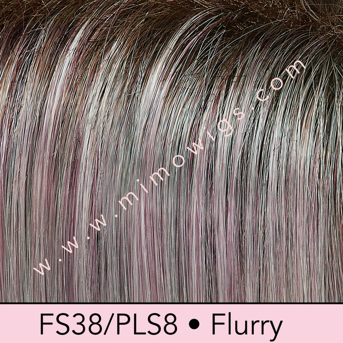 FS38/PLs8 • FLURRY | light grey brown blended with plum and shaded with a light brown root