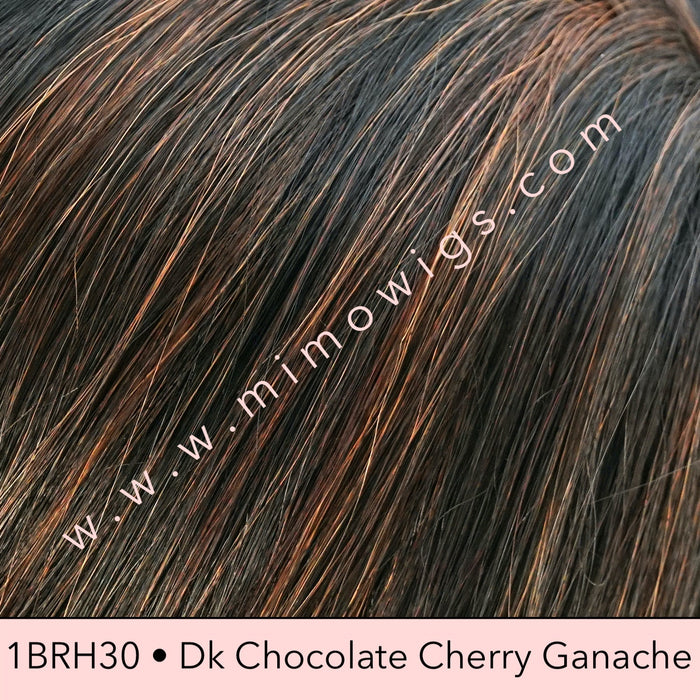 1BRH30 • DARK CHOCOLATE CHERRY GANACHE | Soft Black with 33% Gold-Red Highlig