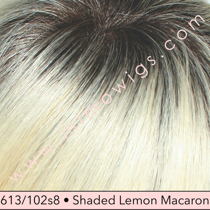 613/102s8 • SHADED LEMON MACARON | Pale Natural Gold Blonde & Pale Platinum Blonde Blend, Shaded with Med Brown